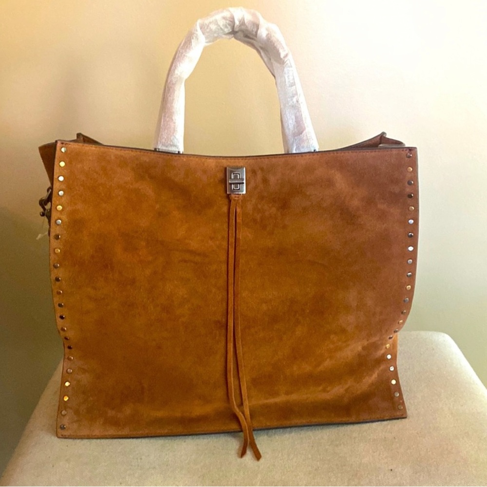 Rebekah Minkoff Suede Cognac Tote Bag NWT!